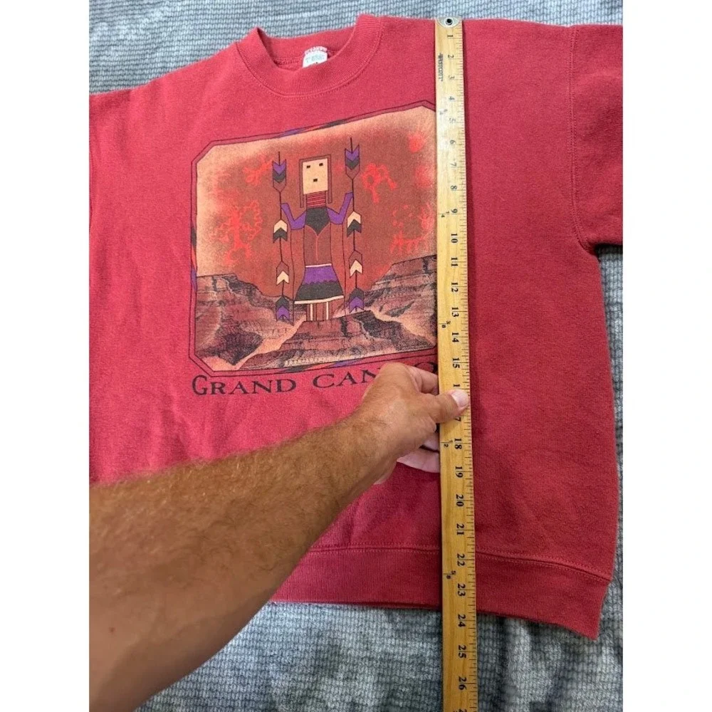 Vintage Fruit of the Loom Grand Canyon Sweatshirt Red 90s USA Made Large